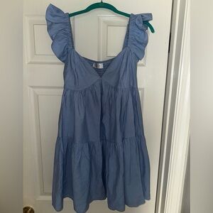 MOD Boutique Blue Sleeveless Ruffle Dress